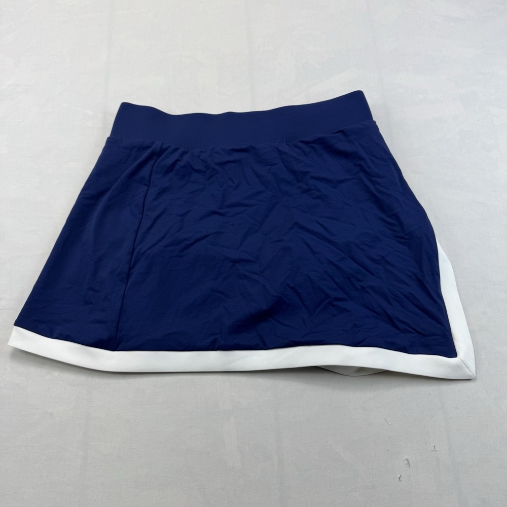 MICHI Size L Navy White Trim Performance Tennis Skirt Skort